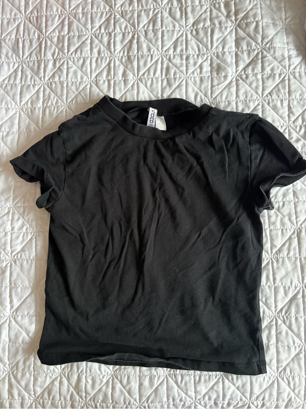 H&M Black Short Sleeve Crewneck Tee
